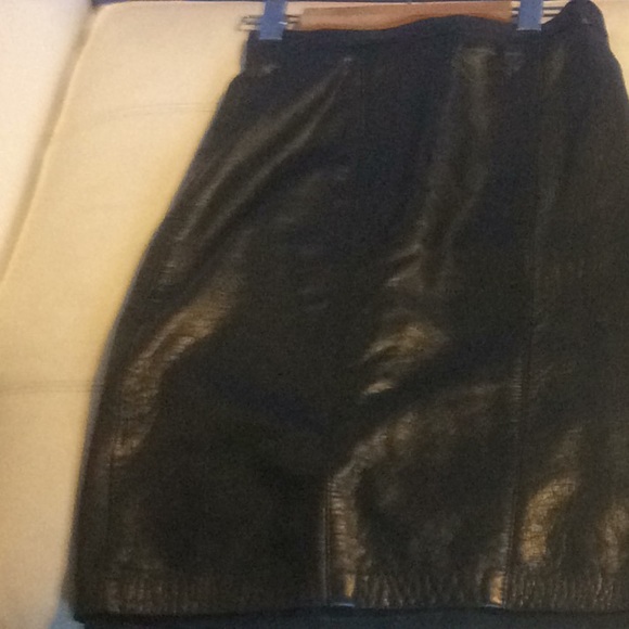Faux leather black  mini skirt - Picture 1 of 1